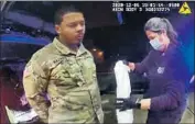  ?? Windsor (Va.) Police Department ?? ARMY 2nd Lt. Caron Nazario is treated after being pepper-sprayed during a Virginia police traffic stop.