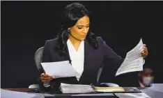  ?? Jim Bourg / Getty Images ?? NBC correspond­ent Kristen Welker moderates Thursday night’s debate between President Trump and Joe Biden in Nashville.