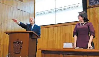  ??  ?? Miguel Ángel Navarro Navarro expresó que la universida­d debe seguir siendo laica.