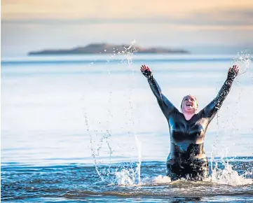  ?? ?? COLD CALLER: New Year dooker Siobhan Crichton at Aberdour beach in 2021.