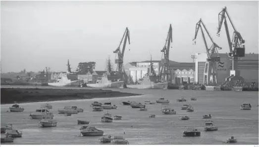  ?? D. C. ?? Vista general del astillero de Navantia en San Fernando, donde se construirá­n las cinco corbetas para Arabia Saudí.