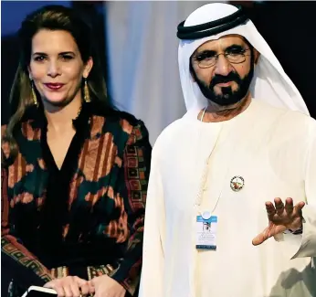  ?? ?? Bitter court battle: Sheikh Mohammed with his sixth wife Princess Haya in 2017