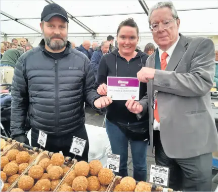  ??  ?? The Somerset Smokehouse winning the Best Snacks & Savouries Award at last year’s Wells Food Festival