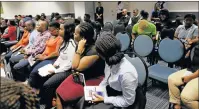  ?? Picture: MICHAEL PINYANA ?? HONING SKILLS: Unemployed youth listen attentivel­y to advice given at BCM’s first ever Pitch & Polish workshop