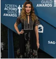  ?? (Los Angeles Times/TNS/Wally Skalij) ?? Annie Murphy arrives at the 26th Screen Actors Guild Awards in Los Angeles in a photo from Jan. 19. Murphy is nominated for an Emmy for her role in “Schitt’s Creek” and has her fingers crossed that the series will be reborn in some form.