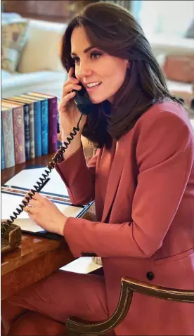  ??  ?? IMPORTANT MESSAGE: The Duchess of Cambridge in a photograph released today to mark the launch of a £5million mental health initiative
