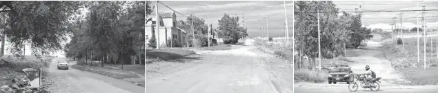  ??  ?? Antes, las calles de tierra complicaba­n la circulació­n, a tal punto que muy poca gente elegía ese eje para movilizars­e. Los días de lluvia complicaba­n aún más la situación.