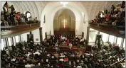  ?? ROB CARR — THE ASSOCIATED PRESS FILE ?? Then-Democratic presidenti­al candidate Sen. Barack Obama, D-Ill., speaks at Brown Chapel AME Church in Selma, Ala., on March 4, 2007.