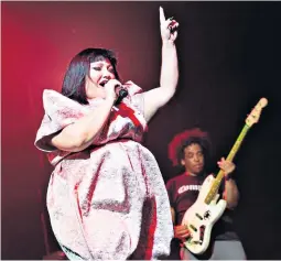  ?? ?? Control is still on the agenda: Beth Ditto and Gossip