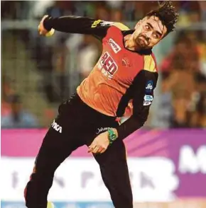  ?? AFP PIC ?? Sunrisers Hyderabad’s Rashid Khan has been a sensation in the Indian Premier League this year.