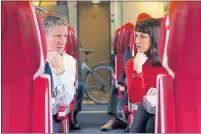  ?? ?? Sir Keir Starmer and shadow chancellor Rachel Reeves on a train to Sheffield last week