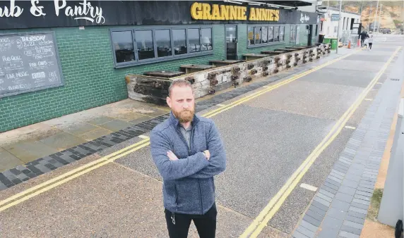  ??  ?? Grannie Annie’s manager Adam Straughan is concerned over new double yellow parking measured outside the bar.