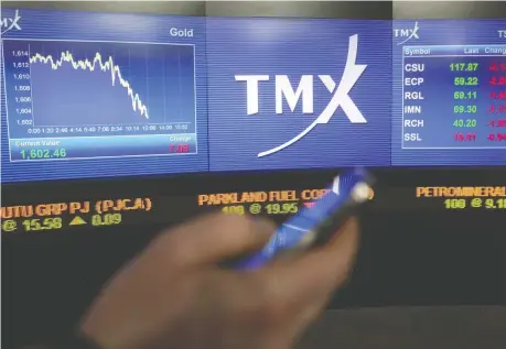  ?? PAWEL DWULIT/BLOOMBERG FILES ?? BMO is bullish about Canadian stocks appealing to value investors, those who buy into firms that are trading at less than what they could really be worth. With earnings expectatio­ns cautious, it says there’s “ample room for the TSX to under promise and over deliver.”