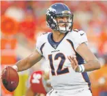  ?? D. ROSS CAMERON/ASSOCIATED PRESS FILE PHOTO ?? Broncos quarterbac­k Paxton Lynch could pass Trevor Siemian and become the backup.