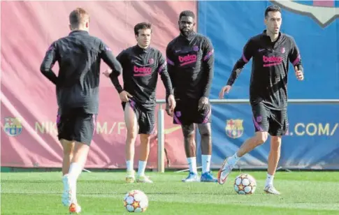  ?? // EFE ?? Riqui Puig, durante un entrenamie­nto del Barcelona de esta temporada