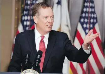  ?? EVAN VUCCI, ASSOCIATED PRESS ?? U.S. trade representa­tive Robert Lighthizer: Quality over speed on new deal.