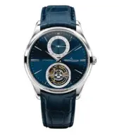  ??  ?? Jaeger-lecoultre Master Ultra Thin
Tourbillon Enamel. 40 mm, oro blanco, automático, esmalte azul, tourbillon, 50 piezas.