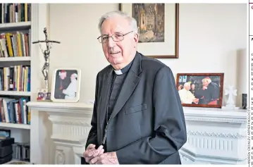  ??  ?? Cardinal Cormac Murphyo’connor (and, below, with Pope John Paul II): aged three, when asked what he would like to be, Cormac replied: ‘A doctor or Pope’