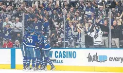  ?? STEVE RUSSELL TORONTO STAR ?? More than 18,000 fans were on hand for the season opener between the Leafs and Canadiens, the first full-capacity regular-season crowd since March 2020.