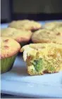  ?? ASHLEIGH SPITZA ?? Broccoli adds extra nutrition (and welcome flavor) to corn muffins.