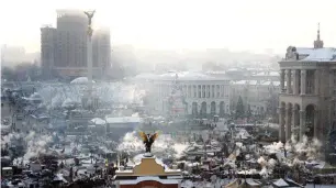  ??  ?? Central Kiev, Ukraine, where the Orange Revolution took place in 2004-5