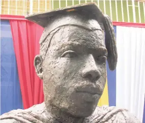  ??  ?? Raymond Watson’s bust of Marcus Garvey.