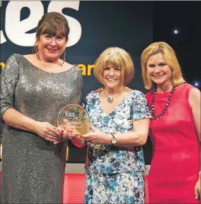  ??  ?? TES editor Ann Mroz with Sine MacVicar and Justine Greening, Secretary of State for Education.