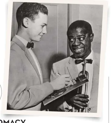  ??  ?? HIGH SCHOOL student Don Charles with the legendary jazz artist in 1956.