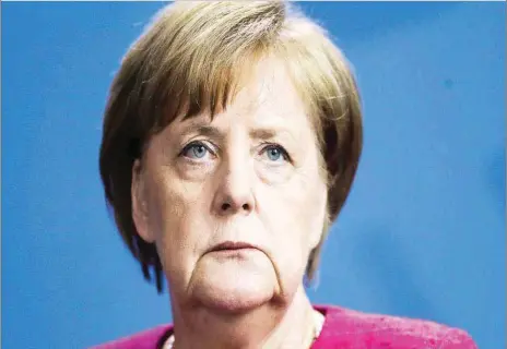  ??  ?? German Chancellor Angela Merkel