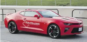  ?? JIL McINTOSH/DRIVING ?? The 2018 Chevrolet Camaro SS has decent power, sharp handling, good steering and a well-balanced feel.