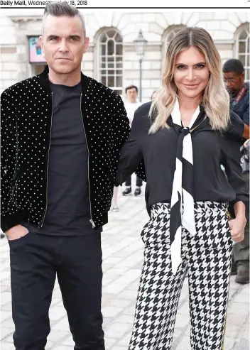  ??  ?? For better or worse: Robbie Williams and his wife Ayda will both be panel judges