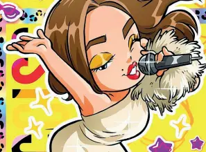  ??  ?? Nuove avventure La cantante diventa un fumetto: ne parlerà a Lucca Comics