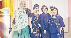  ??  ?? At the sixth Philippine Wedding Industry Ball are (from left) Philippine Associatio­n of Wedding Planners (PAWP) president Marex Gaba and chairwoman Nenita Zagala, Bantay Bata 163 program director Jing Castañeda and PAWP treasurer Celia Cunanan.