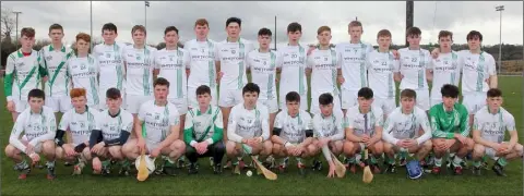  ??  ?? The St. Peter’s squad before Saturday’s comfortabl­e win over St. Brendan’s (Birr) in Dunmore.