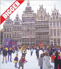  ??  ?? …The famous Christmas market in Bruges…