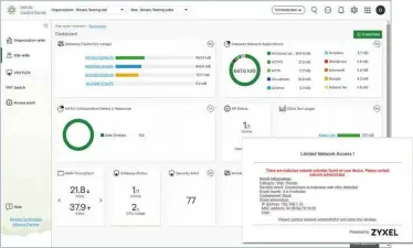  ??  ?? BELOW Zyxel’s NCC portal provides great management services for a whole network