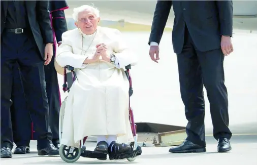  ?? AP ?? El Papa emérito, en una de sus aparicione­s públicas más recientes