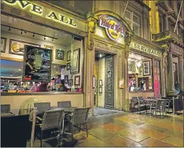 ??  ?? The Hard Rock Cafe in Edinburgh’s George Street opened in 1998