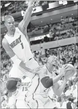  ?? LYNNE SLADKY/ASSOCIATED PRESS ?? Forward David West (right), who helped the Indiana Pacers push Chris Bosh and the Miami Heat to seven games in the Eastern Conference finals, will be a free agent.