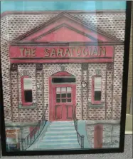  ?? MELISSA SCHUMAN — MEDIA NEWS GROUP ?? The pastel painting of the Saratogian’s old office, gifted to the newspaper by the Barlins.