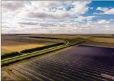  ?? ?? The new 10 MW Highfield solar facility is located south of Swift Current, next to the existing Centennial wind power facility.