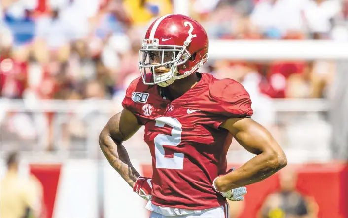  ?? VASHAHUNT/AP ?? In this Sept. 21, 2019, file photo, Alabama defensive back Patrick Surtain II (2) waits for a play during the team’s game against Southern Miss in Tuscaloosa, Ala. Two of the Alabama defense’s big names — Surtain and linebacker Dylan Moses — came back this season, along with potential stars like Ray and linebacker Christian Harris.