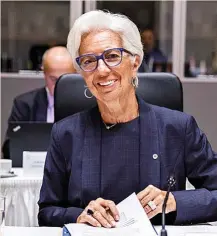  ?? ?? Christine Lagarde, presidenta del BCE.