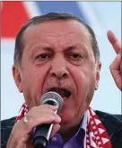  ??  ?? Erdogan: did he steal the vote?