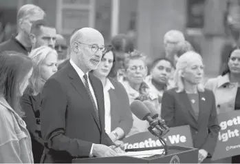  ?? MATT ROURKE/AP ?? Pennsylvan­ia Gov. Tom Wolf, who is term-limited, recently vetoed legislatio­n restrictin­g abortion.