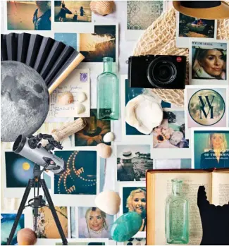  ?? ?? Moodboard: A page on the site shows items from Holly Willoughby’s summer