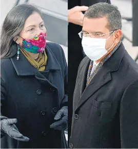  ?? AFP ?? Deb Haaland y Xavier Becerra, entre los católicos del equipo.