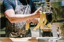  ?? CONTRIBUTE­D BY KAREN PAGANO ?? Pasta maker Mike Patrick leads Intro to Pasta classes at his Buckhead shop Storico Fresco, teaching students to make dough from flour, semolina and eggs.