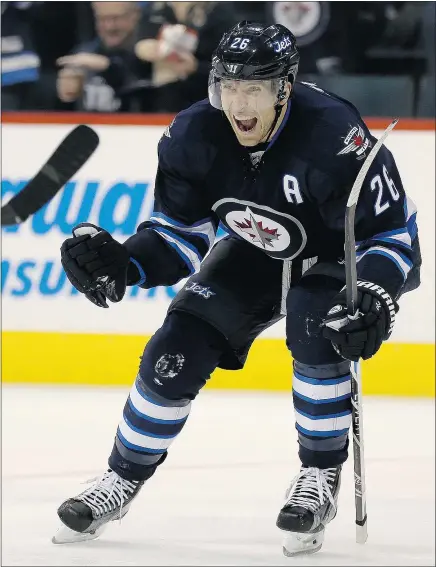  ?? — THE CANADIAN PRESS FILES ?? Winnipeg Jets forward Blake Wheeler hasn’t changed his approach to the game.