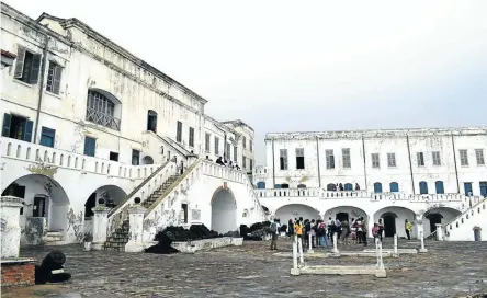  ??  ?? BEATING HEARTS Cape Coast Castle is where captives were loaded on ships and sent to the Americas as slaves.